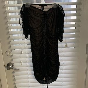 Off the shoulder ruched dress